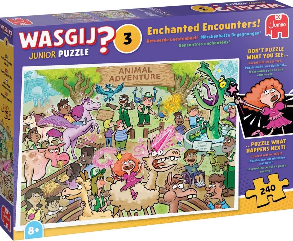 Wasgij JUNIOR 3 - Betoverende Beestenboel! - 240 st. (NIEUW), Ophalen of Verzenden, Minder dan 500 stukjes, Nieuw, Legpuzzel