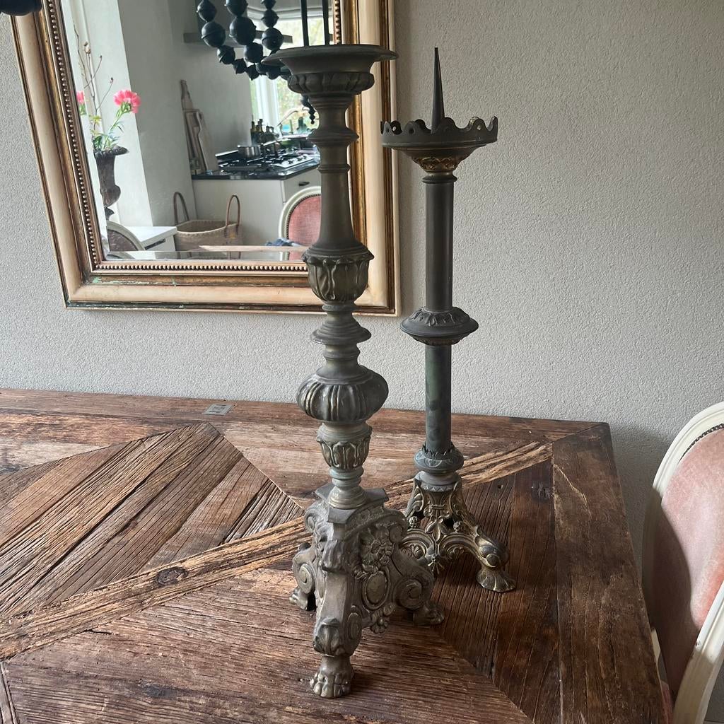 Kerkandelaars, Antiek en Kunst, Antiek | Kandelaars, Ophalen, Koper of Brons