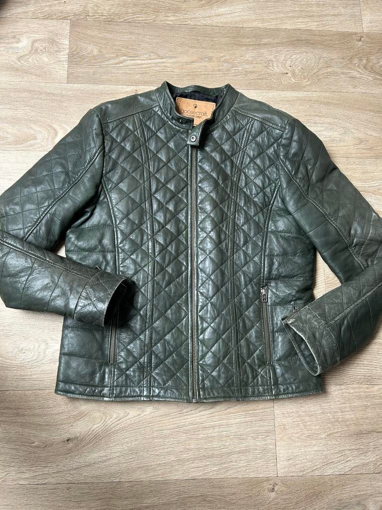Goosecraft leren jack padded groen XL heren, Ophalen of Verzenden, Gedragen, Maat 52/54 (L), Groen