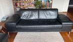 3 Zits zwart leren bankstel, Huis en Inrichting, Banken | Bankstellen, Ophalen, Gebruikt, Stoer, robuust, Driepersoons