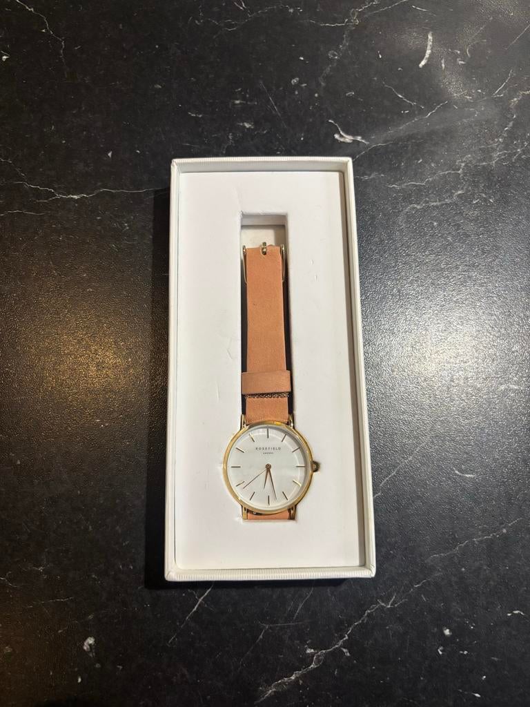Rosefield horloge met leren bandje, Sieraden, Tassen en Uiterlijk, Horloges | Dames, Overige merken, Overige materialen, Leer