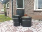 Unieke bloembakken van olievaten!, 100 cm of meer, Rond, Nieuw, Ophalen of Verzenden