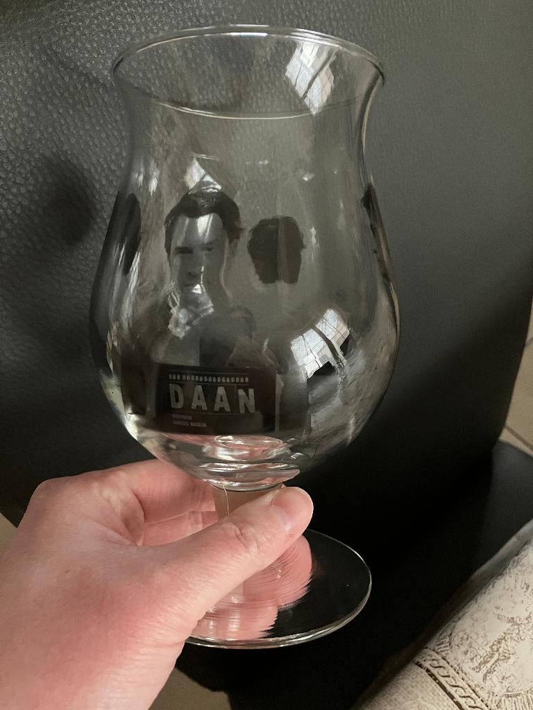 Duvel bierglas Daan, Ophalen of Verzenden, Zo goed als nieuw, Bierglas