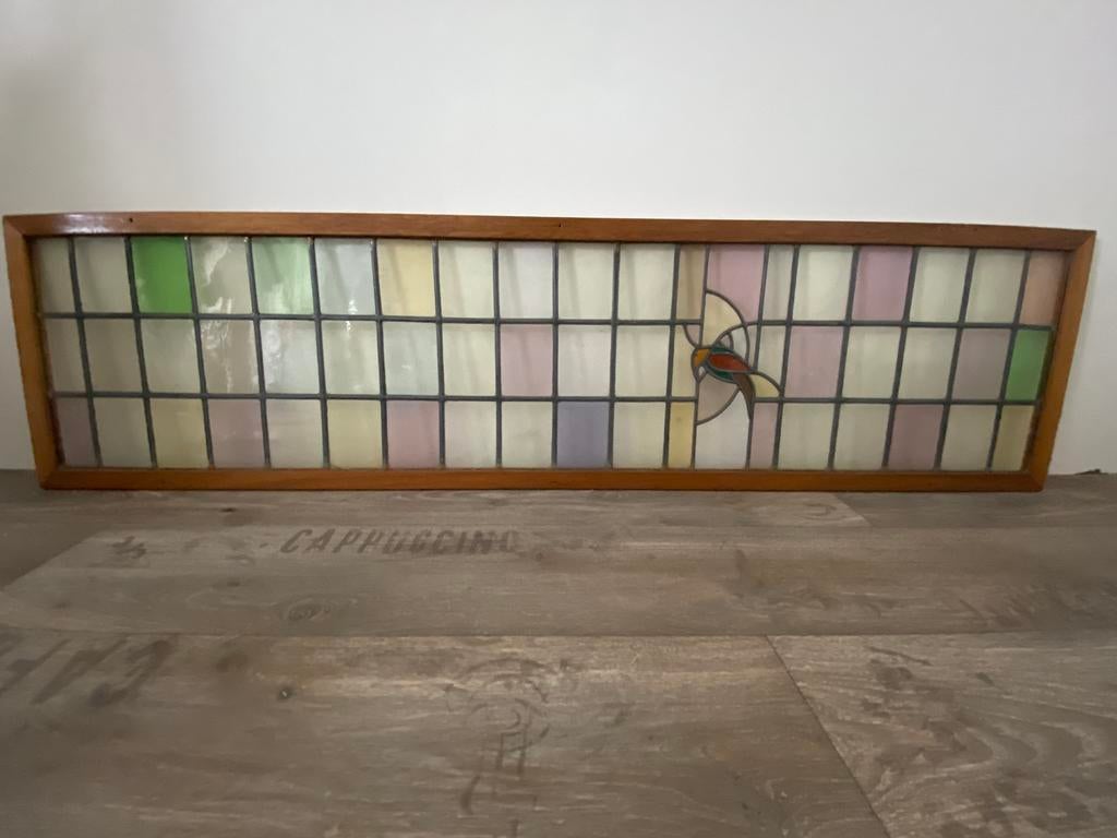 Mooie glas in lood ramen/ panelen, Doe-het-zelf en Verbouw, Glas en Ramen, Gevelraam of Ruit, Minder dan 80 cm, Glas in lood, Ophalen of Verzenden