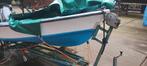 Roeiboot 3.30m met motor en kanteltrailer, Ophalen, Gebruikt, Polyester, Met motor
