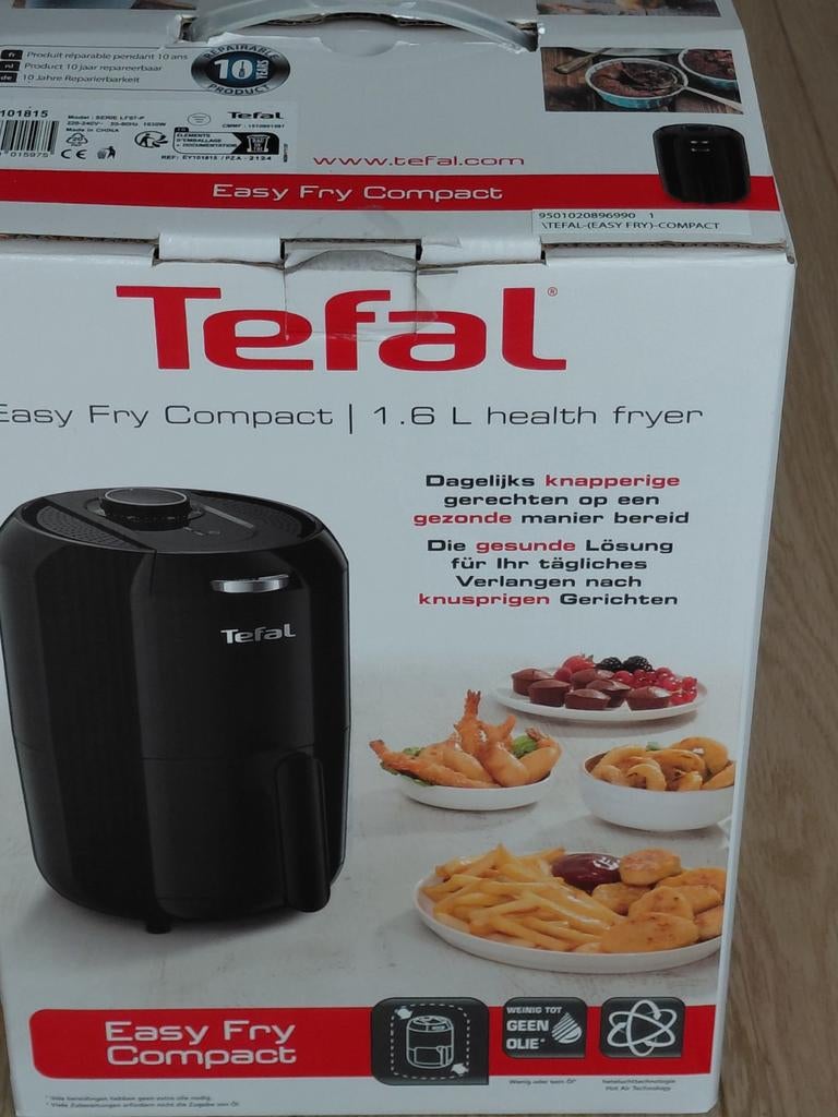 Tefal airfryer compact, 1 tot 2 liter, Ophalen, Nieuw, Uitneembare binnenpan