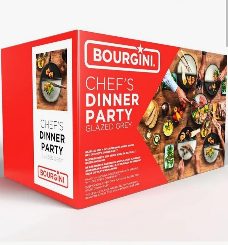 Gourmetstel 4 persoons, chefs dinnerparty, Ophalen, Zo goed als nieuw, 4 t/m 7 personen
