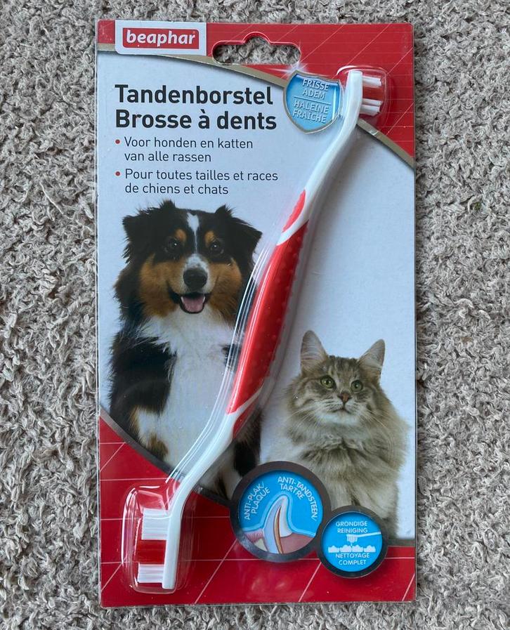 Beaphar Tandenborstel Honden/Katten, Dieren en Toebehoren, Honden-accessoires, Nieuw, Ophalen of Verzenden