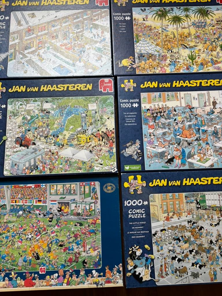 Jan van Haasteren puzzels, Ophalen of Verzenden, 500 t/m 1500 stukjes, Zo goed als nieuw