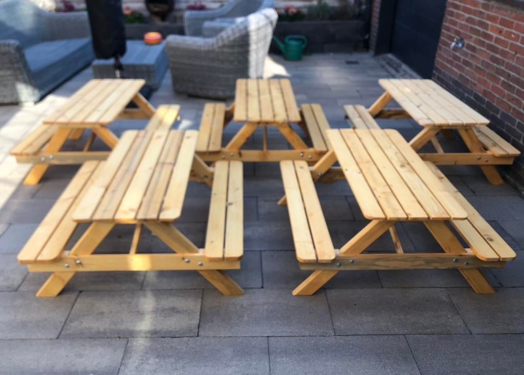 Kinder picknicktafel, Tuin en Terras, Picknicktafels, Nieuw, Rechthoekig, Hout, Ophalen