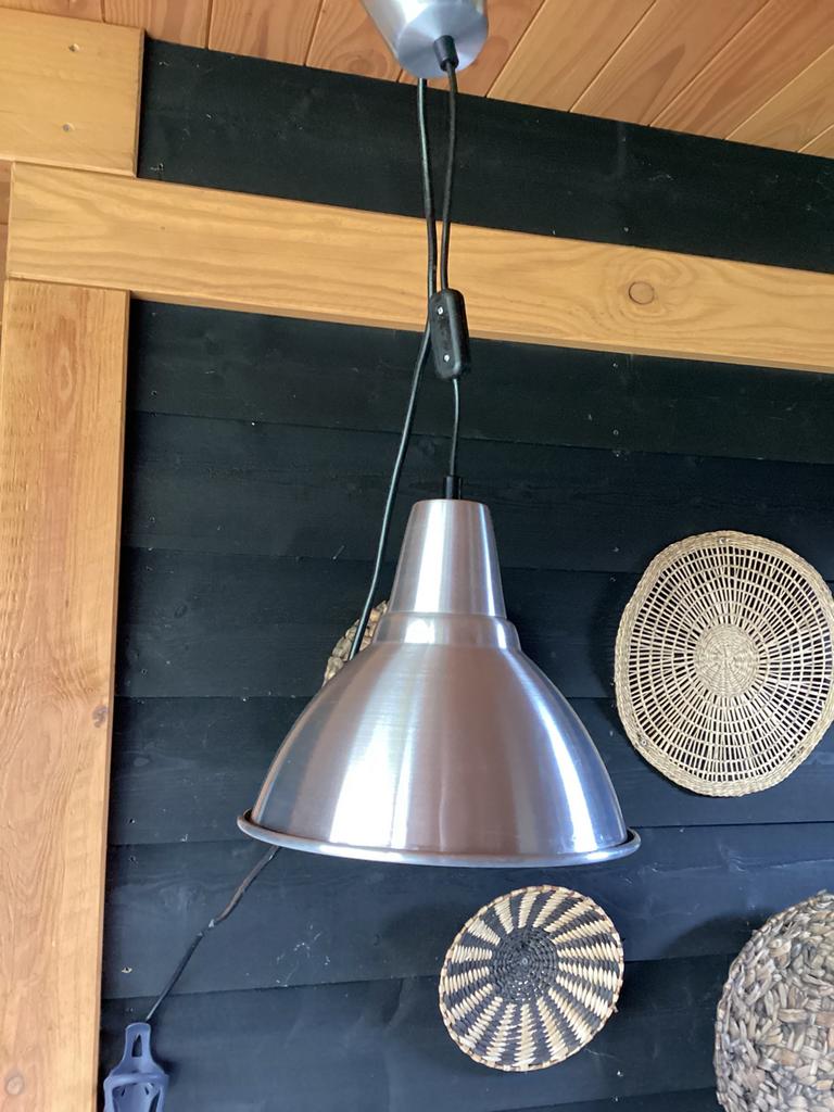 Hanglamp aluminium voor tent voortent luifel veranda, Ophalen of Verzenden, Zo goed als nieuw