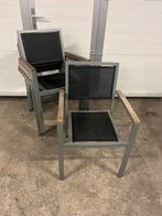 10 stuks Luxe Textileen horeca terras stoelen stapelbaar, Ophalen, Zo goed als nieuw