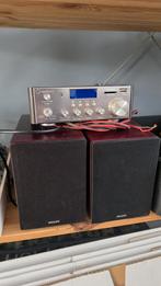 Renkforce versterker met 2 Philips speakers, Ophalen of Verzenden, Zo goed als nieuw, Tuner of Radio, Losse componenten