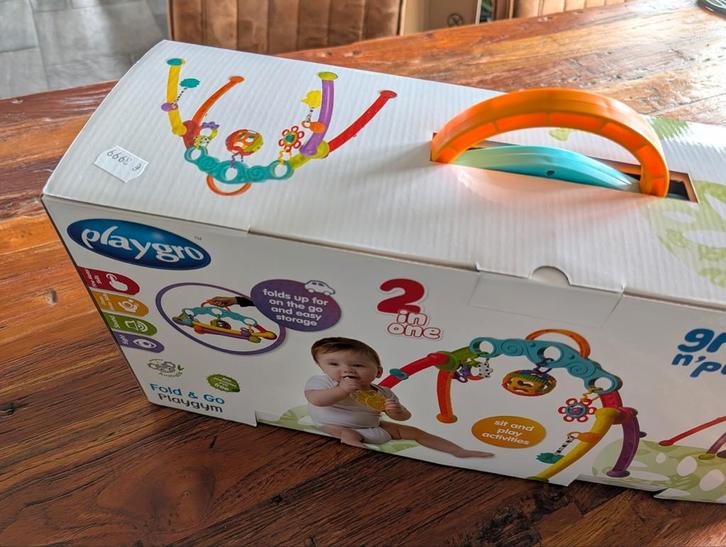 Playgro Fold & Go Playgym - 2-in-1 Babygym, Kinderen en Baby's, Speelgoed | Babyspeelgoed, Zo goed als nieuw, Babygym, Ophalen of Verzenden