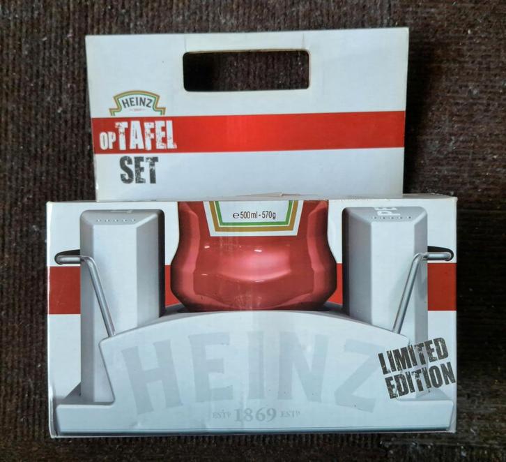Heinz Tafelset: Peper, Zout & Saushouder - Limited Edition, Huis en Inrichting, Keuken | Keukenbenodigdheden, Nieuw, Verzenden