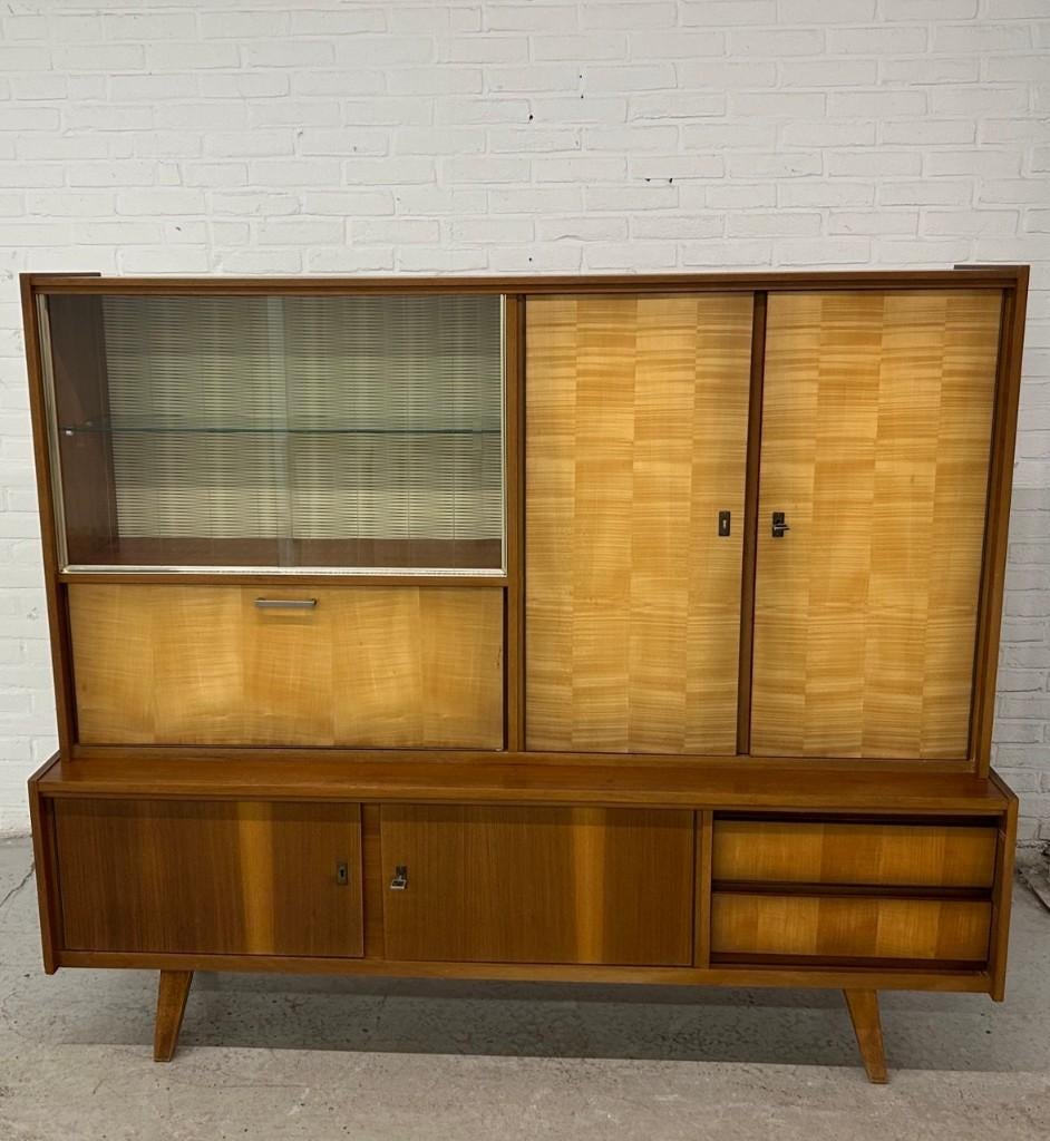 Vintage highboard, Huis en Inrichting, Kasten | Dressoirs, Gebruikt, 50 tot 100 cm, 25 tot 50 cm, Ophalen of Verzenden
