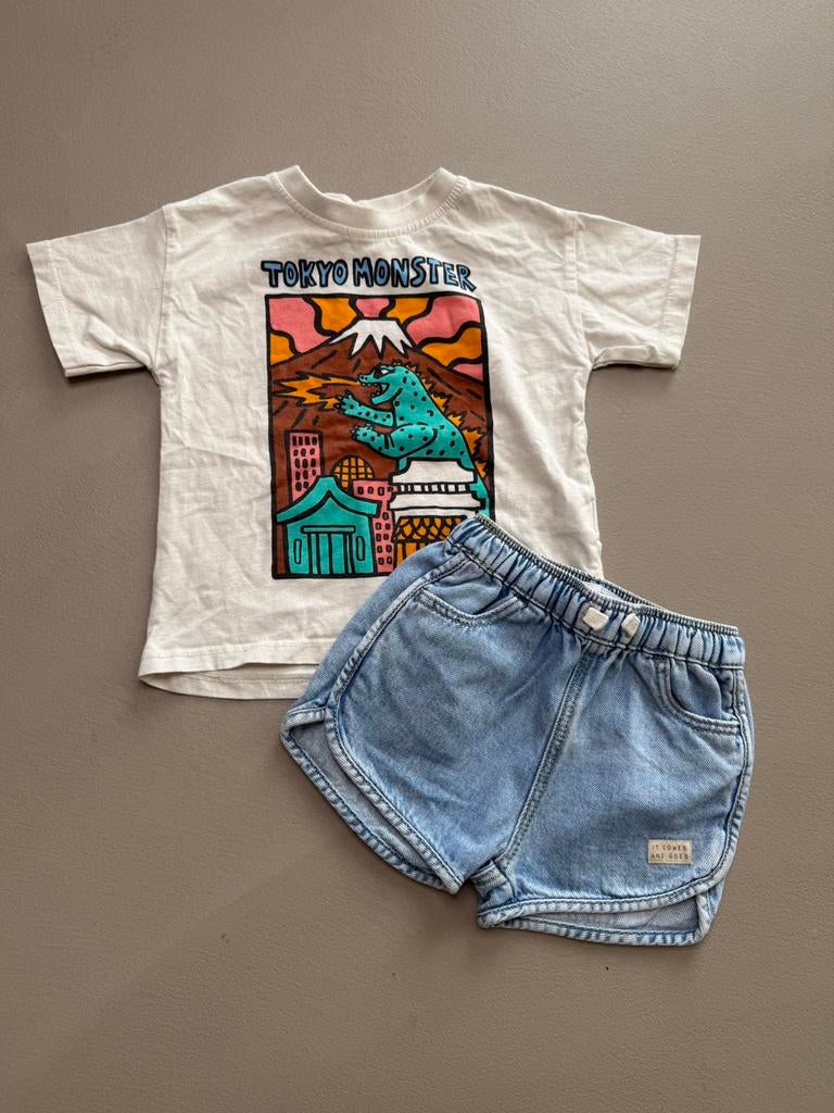 Zara zomer set maat 86, Kinderen en Baby's, Babykleding | Maat 86, Ophalen of Verzenden, Zo goed als nieuw, Jongetje, Setje