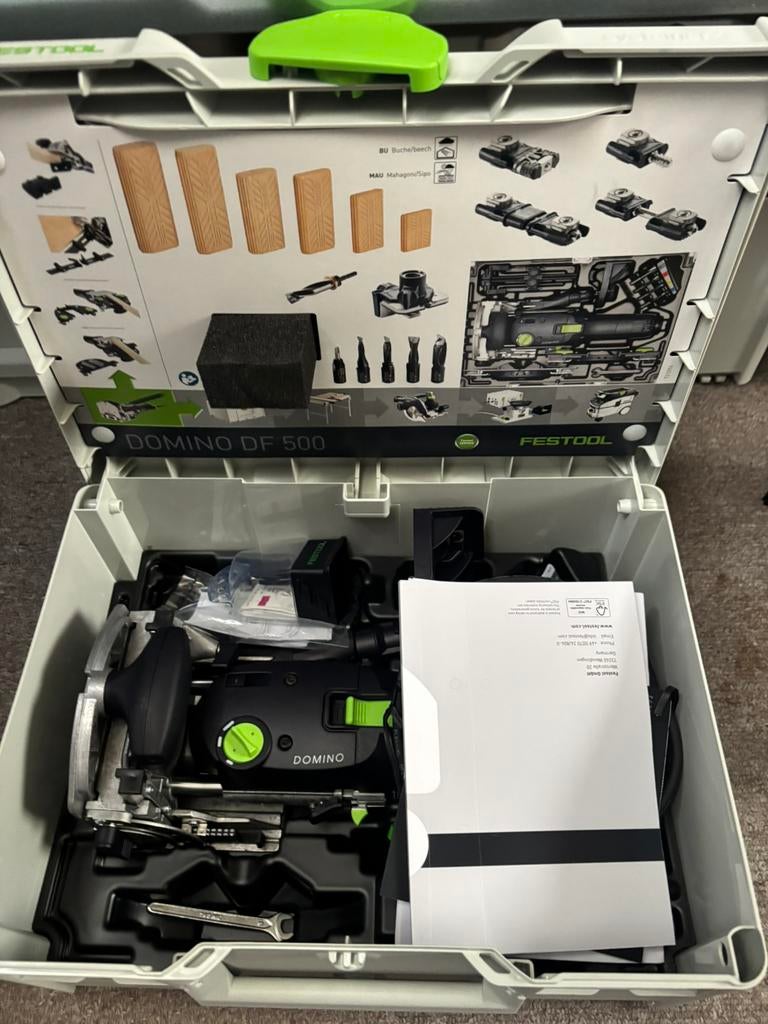 Festool domino met deuvels, Ophalen, Zo goed als nieuw, Elektrisch, Bovenfrees