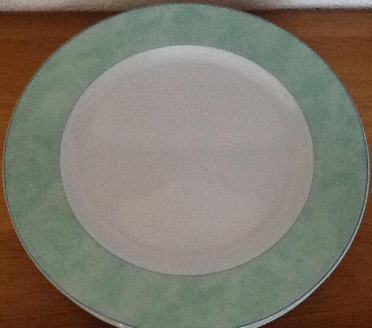 Arzberg AH pizza borden - Groen en Blauw, Huis en Inrichting, Keuken | Servies, Gebruikt, Bord(en), Effen, Keramiek, Ophalen