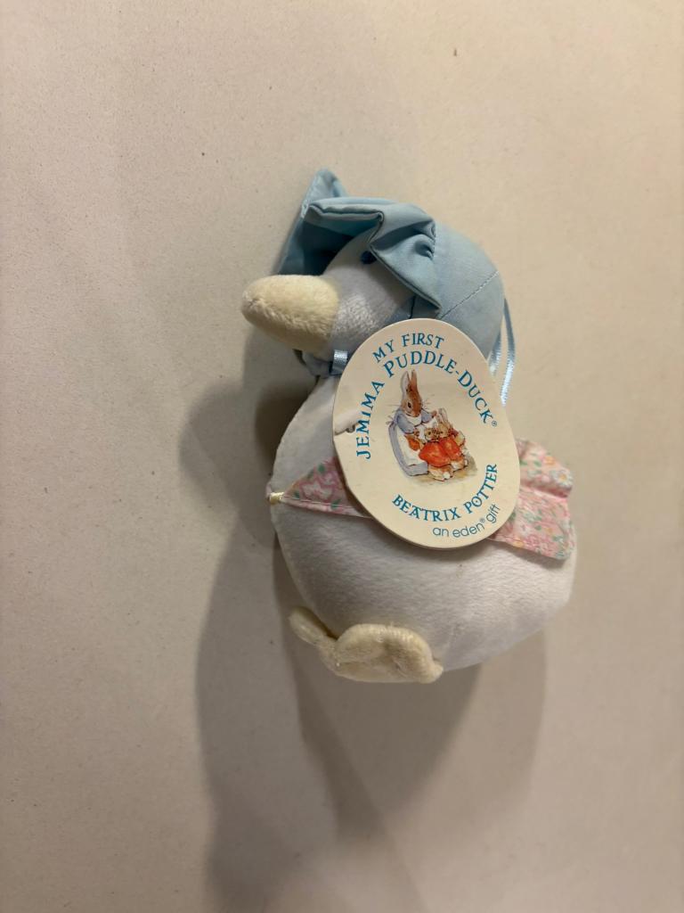 Beatrix potter jemima puddle-duck knuffel nieuw met kaartje!, Kinderen en Baby's, Ophalen of Verzenden, Zo goed als nieuw, Overige typen