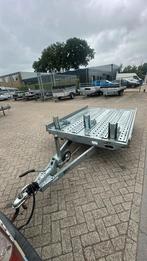 Motortrailer te huur Stema 1300 kg geremd voor 1t/m3 motoren, Ophalen, Gebruikt
