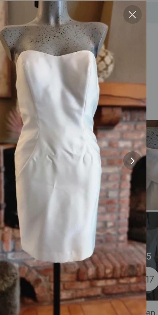 Bruiloft jurk, Kleding | Dames, Jurken, Maat 38/40 (M), Wit, Ophalen of Verzenden, Zo goed als nieuw