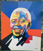 Portret Nelson Mandela en Ghandi. Gesign. Burgh 2019, Ophalen of Verzenden