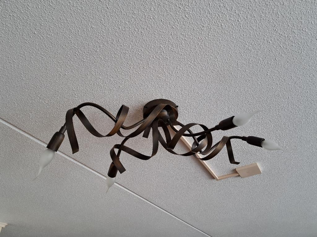 Plafondlamp, Ophalen of Verzenden, Zo goed als nieuw, Metaal