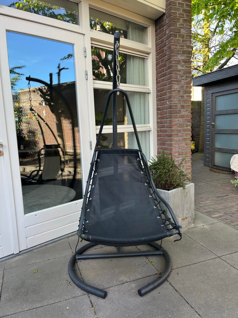 Hangstoel voor buiten - Donkergrijs metaal, Ophalen, Gebruikt, Metaal