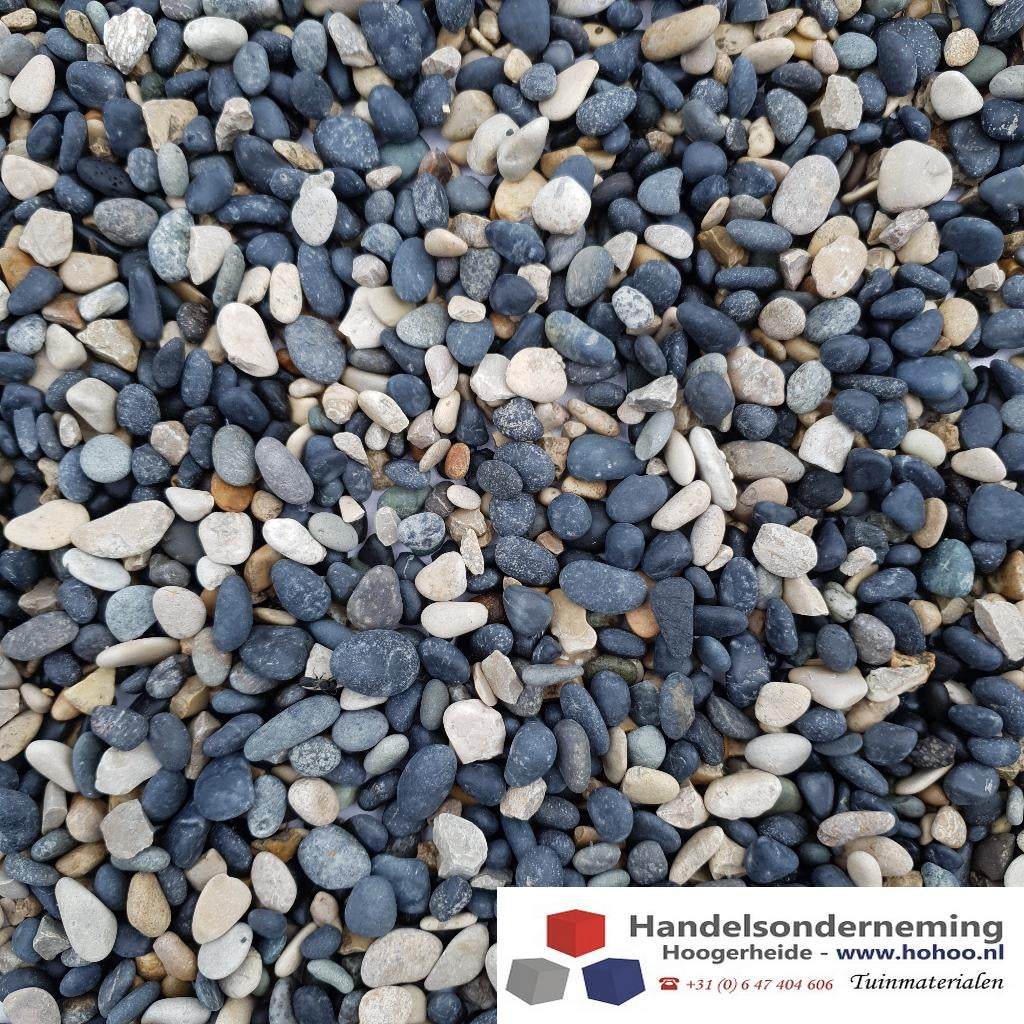 Natural blend pebbles antraciet beige tuin pad oprit deco, Tuin en Terras, Overige materialen, Verzenden, Nieuw, Grind