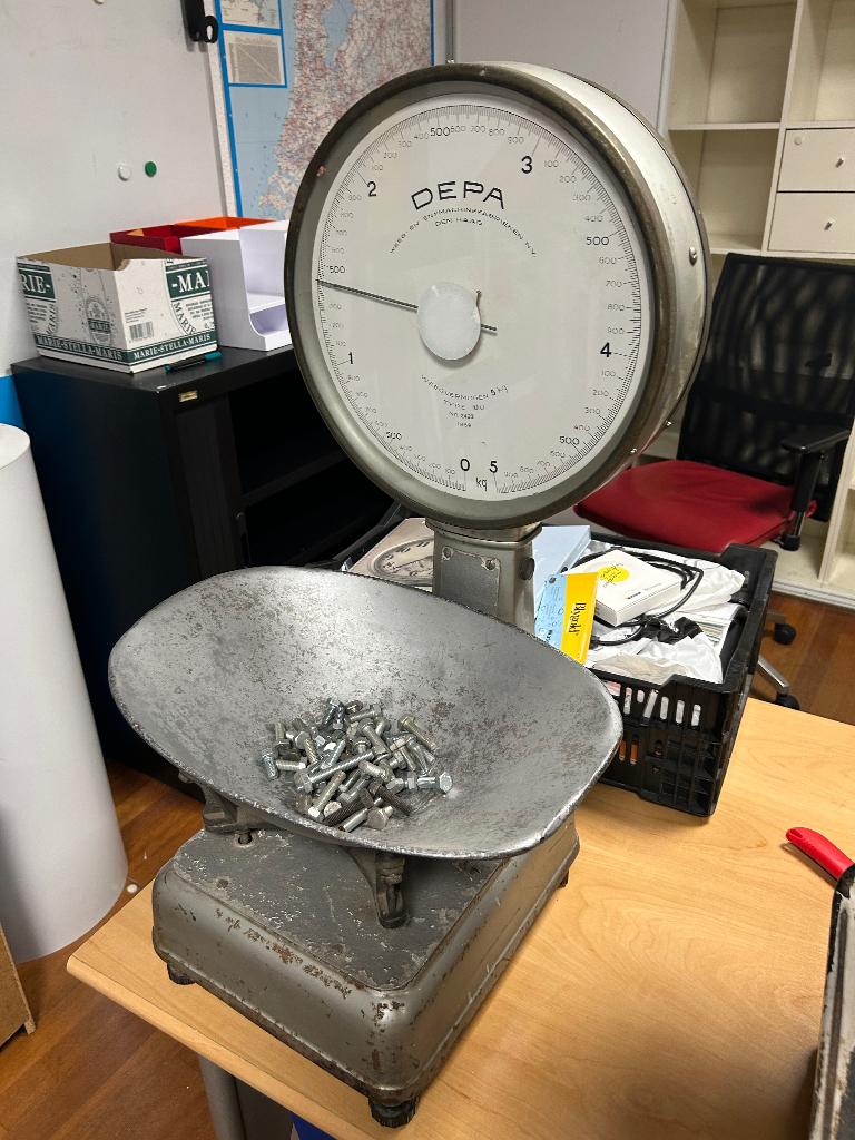 Vintage weegschaal Depa, Ophalen, Gebruikt