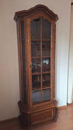 Vitrinekast, Ophalen, Met deur(en), Klassiek, Eikenhout