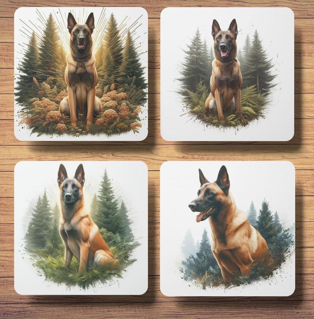 Mechelse Herder Bos onderzetters met houder, Ophalen of Verzenden, Nieuw, Glas of Kopje