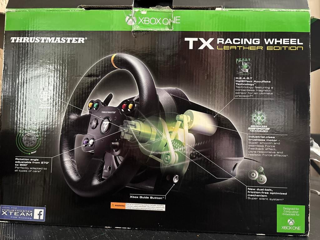 Thrustmaster TX Racing Wheel Leather Edition Xbox One, Spelcomputers en Games, Spelcomputers | Xbox | Accessoires, Ophalen of Verzenden