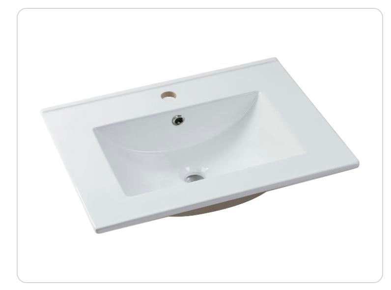 Nieuwe half inbouw wasbak 60cm, Ophalen of Verzenden, Nieuw, Wastafel