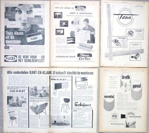 27 vintage advertenties reclames klussen 57-70 huis klus DIY, Verzamelen, Merken en Reclamevoorwerpen, Gebruikt, Overige typen