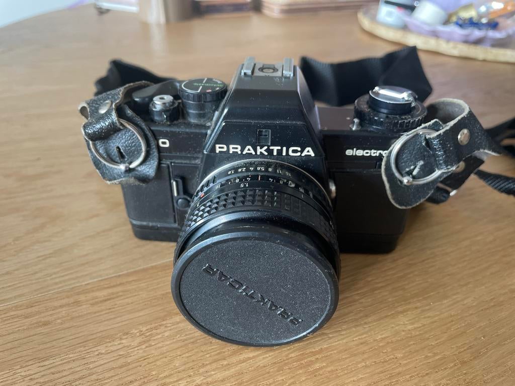 Vintage Praktica MTL50spiegelreflexcamera + Vivitar flitser, Audio, Tv en Foto, Fotocamera's Analoog, Ophalen of Verzenden, Gebruikt