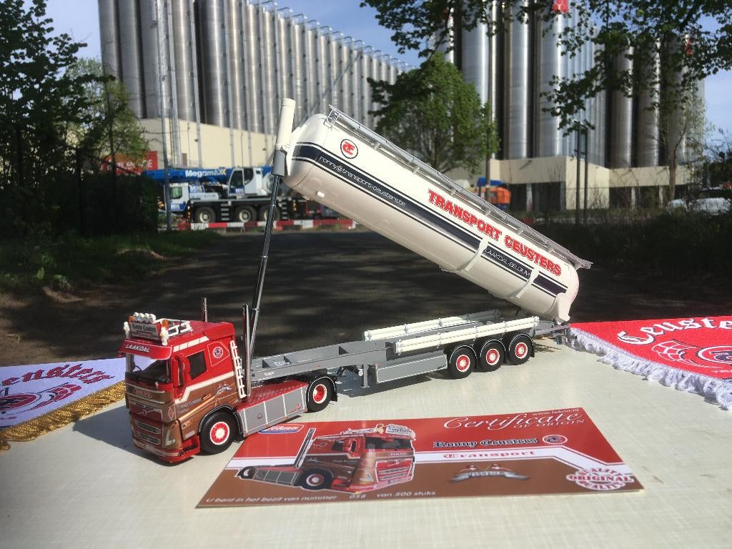 Tekno Volvo FH05 Silo oplegger Ronny Ceusters 189 euro incl, Zo goed als nieuw, Tekno, Grominia@xs4all.nl, Ophalen of Verzenden