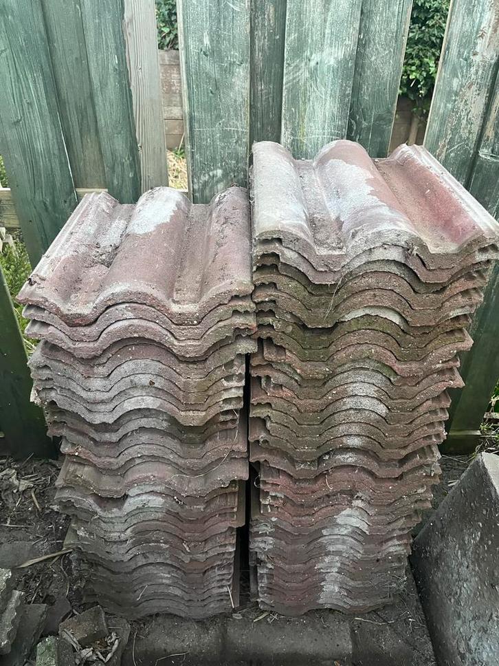 Gebruikte dakpannen - Klassiek rood, Doe-het-zelf en Verbouw, Dakpannen en Dakbedekking, Gebruikt, Dakpannen, Steen of Klei, Rood