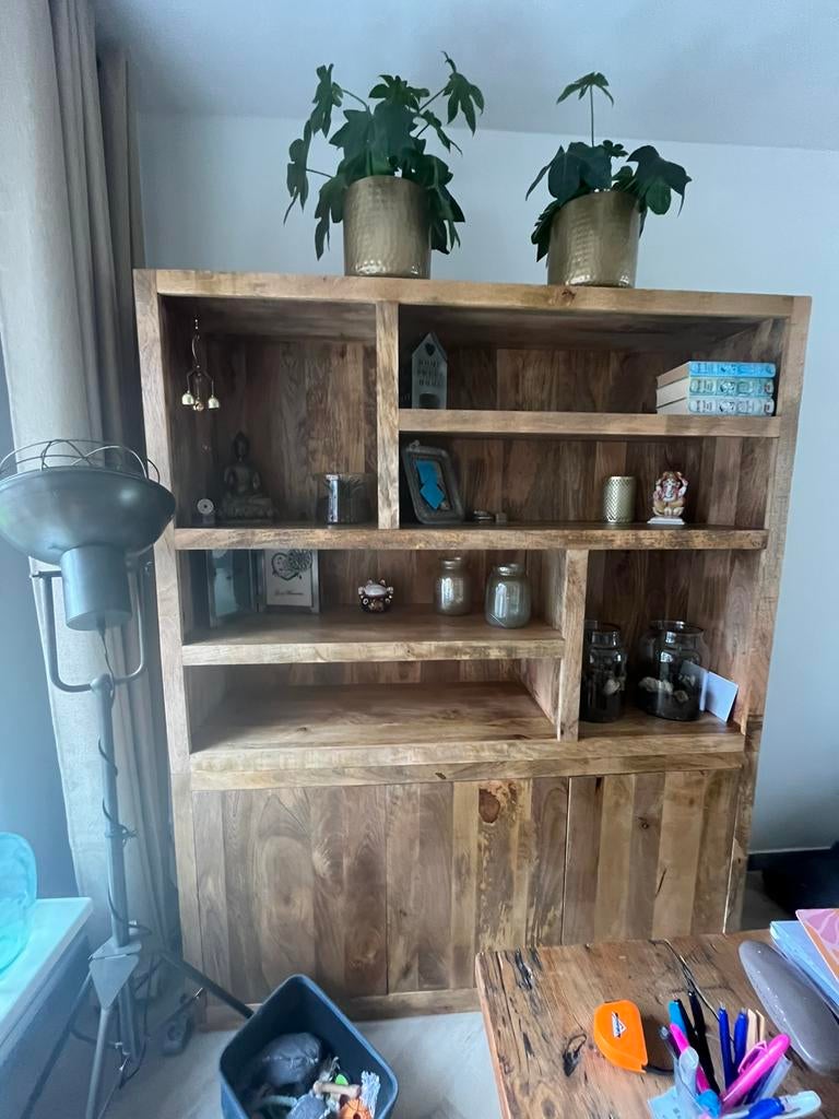 Wandkast, buffetkast , vakkenkast 160x200x45, Ophalen, Zo goed als nieuw, 25 tot 50 cm, 150 tot 200 cm