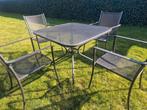 Tuinset 90x90 cm., Ophalen, Zo goed als nieuw, 4 zitplaatsen, Tuinset