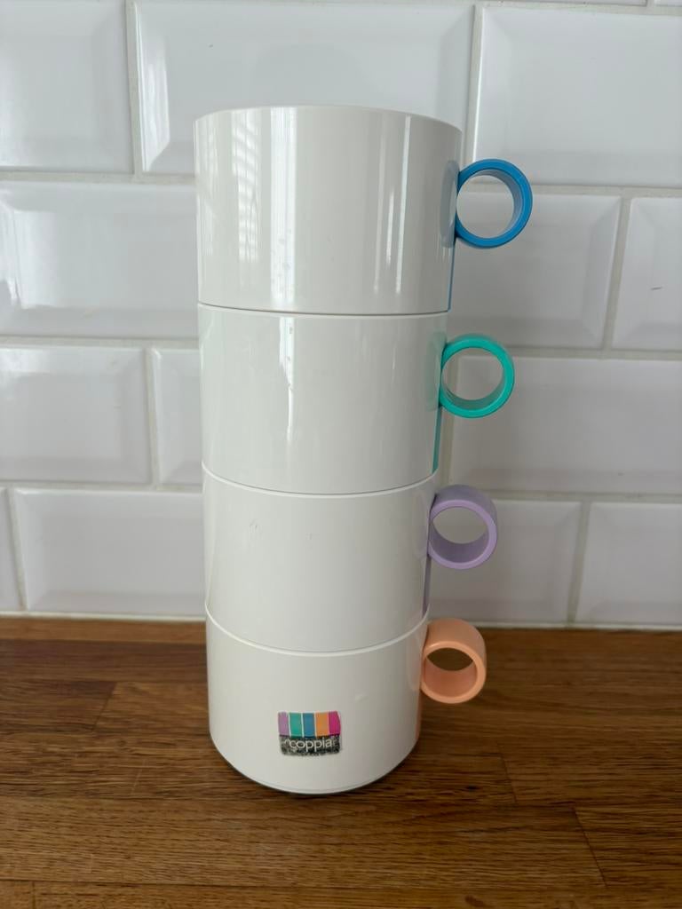 Coppia Holland melamine bekers (vintage), Caravans en Kamperen, Kampeeraccessoires, Ophalen of Verzenden, Zo goed als nieuw