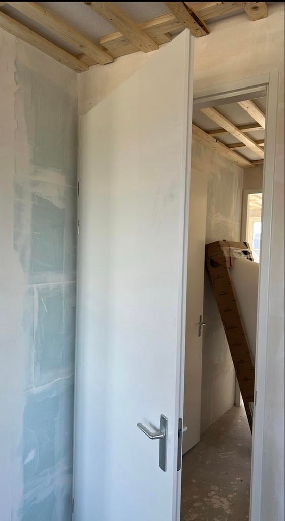 Berkvens Binnendeur Wit opdek linksdraaiend 231x92 cm, Ophalen, 80 tot 100 cm, 215 cm of meer, Binnendeur