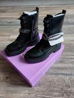 Graceland zwarte veterboot met rits en sierketting maat 36, Zwart, Lage of Enkellaarzen, Nieuw, Ophalen of Verzenden