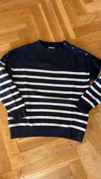 Maison123 trui blauw wit L valt iets kleiner, Ophalen of Verzenden, Zo goed als nieuw, Maat 38/40 (M), Blauw