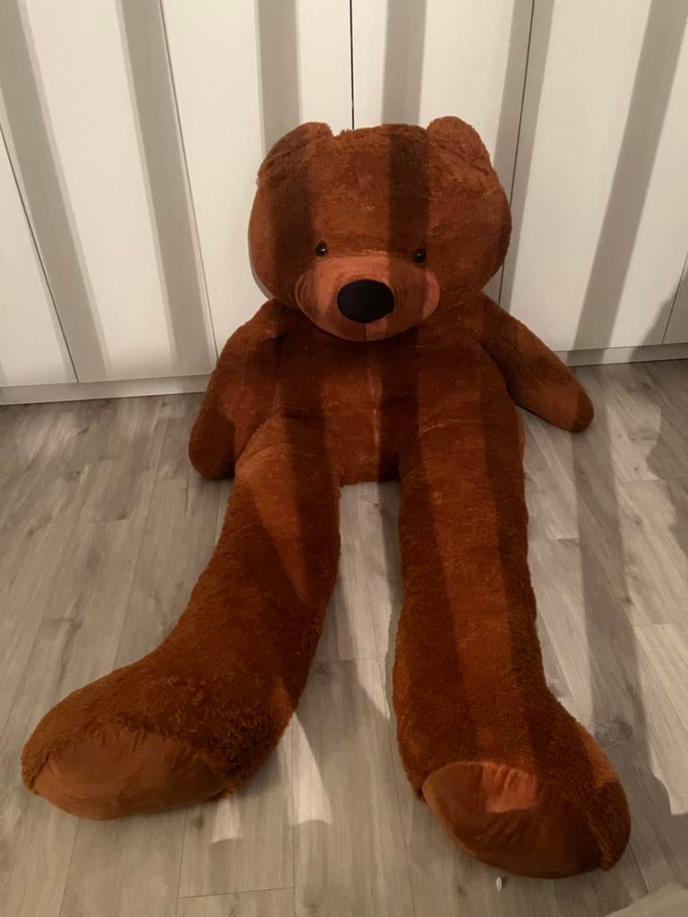 Mega teddybeer XXL - Knuffelbeer van 220 cm, Kinderen en Baby's, Speelgoed | Knuffels en Pluche, Ophalen, Zo goed als nieuw, Beer