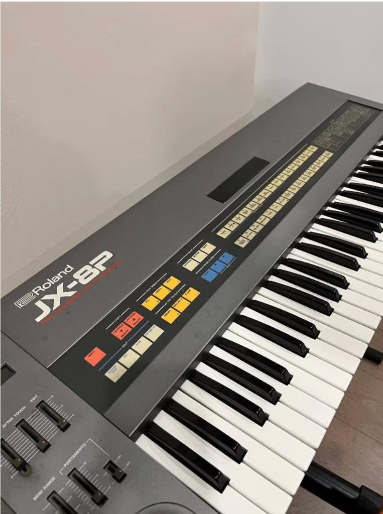 Roland JX-8P analog synthesizer (80's) incl. tas, Met midi-aansluiting, Roland, Ophalen of Verzenden, 61 toetsen