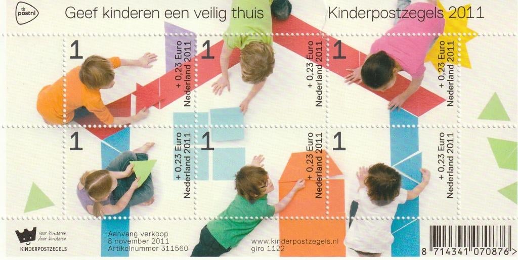 Kinderpostzegels 2011, Ophalen of Verzenden, Postfris, Overige thema's