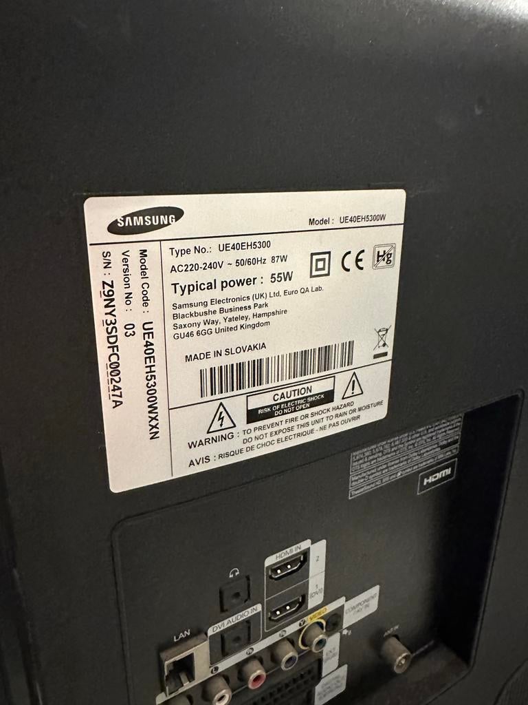 Samsung UE40EH5300W 40 inch Full HD Smart TV, Audio, Tv en Foto, Televisies, LED, 50 Hz, Ophalen of Verzenden, Zo goed als nieuw