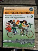 Die fröhliche Querflöte Band 3 - Dwarsfluit lesboek met CD, Muziek en Instrumenten, Bladmuziek, Gebruikt, Klassiek, Les of Cursus
